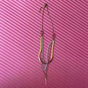 Lucky Brand Gold and Turquoise Layered Necklace